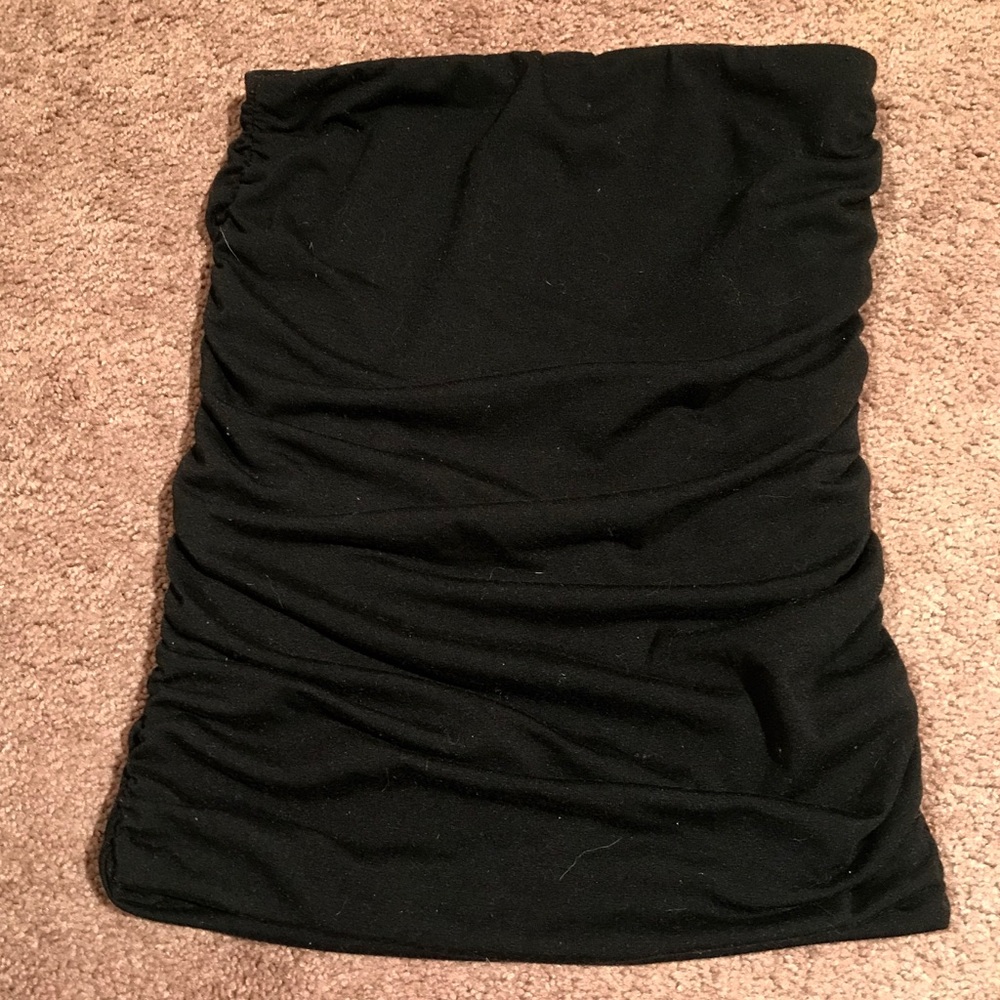 Forever 21 Black Pencil Skirt Ruched Bodycon Skirt
